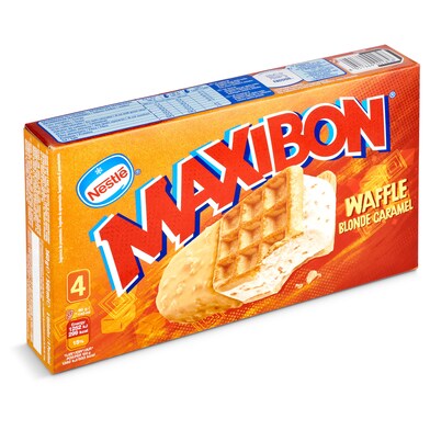 Helado de nata waffle 4 unidades Nestlé Maxibon caja 360 g-0