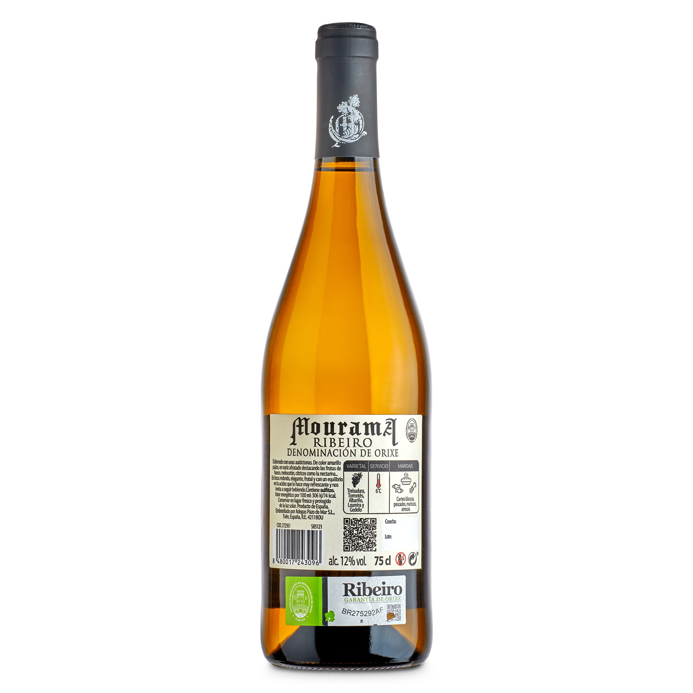 Vino blanco D.O. Ribeiro Mourama 75 cl