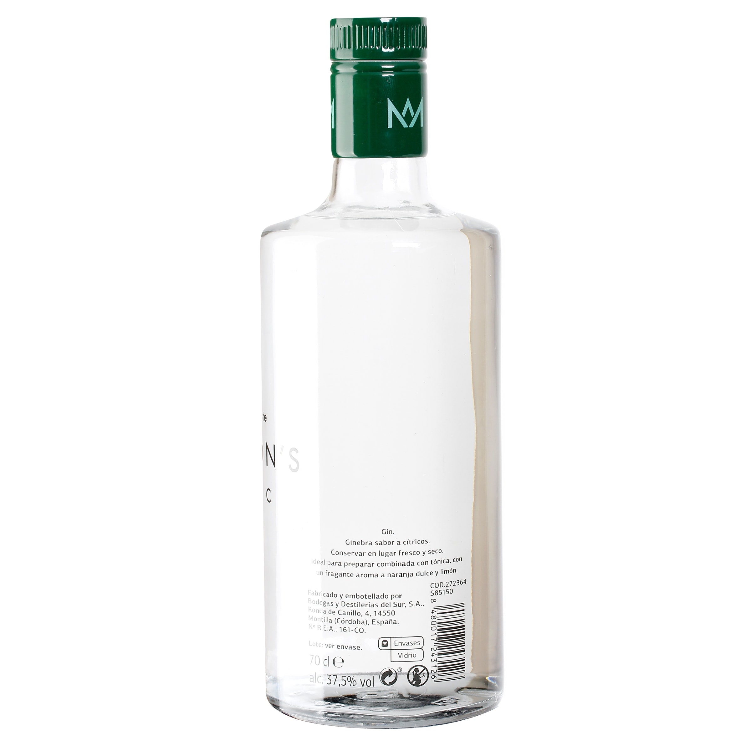 Ginebra cítrica Barmon's 70 cl