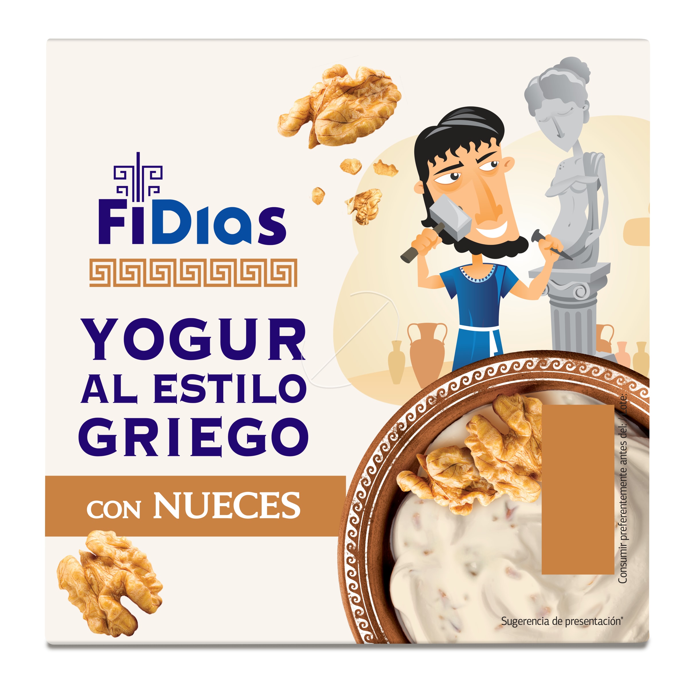 Yogur griego con nueces Dia Fidias 4 x 125 g