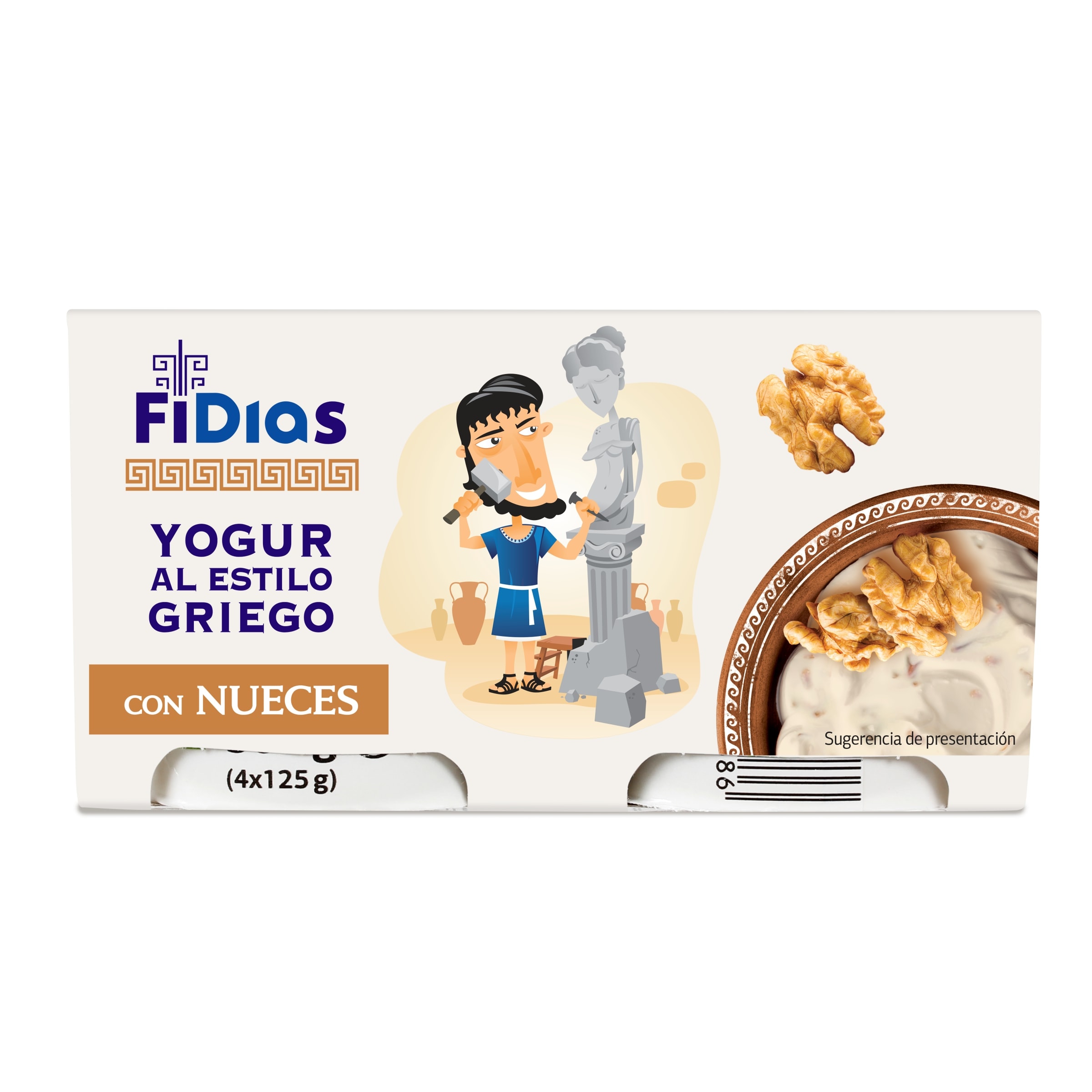 Yogur griego con nueces Dia Fidias 4 x 125 g