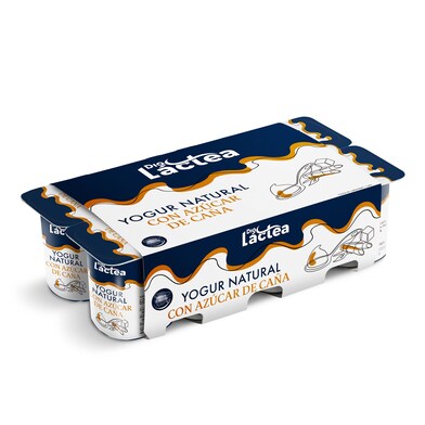 Yogur natural con azúcar de caña Dia Láctea pack 8 x 125 g-0