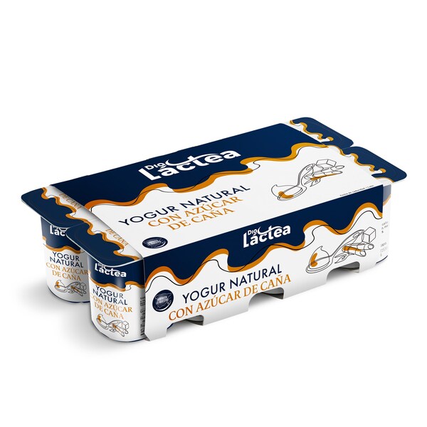 Yogur Natural Azúcar de Caña Dia Lactea 8 Unidades 125 Gr.