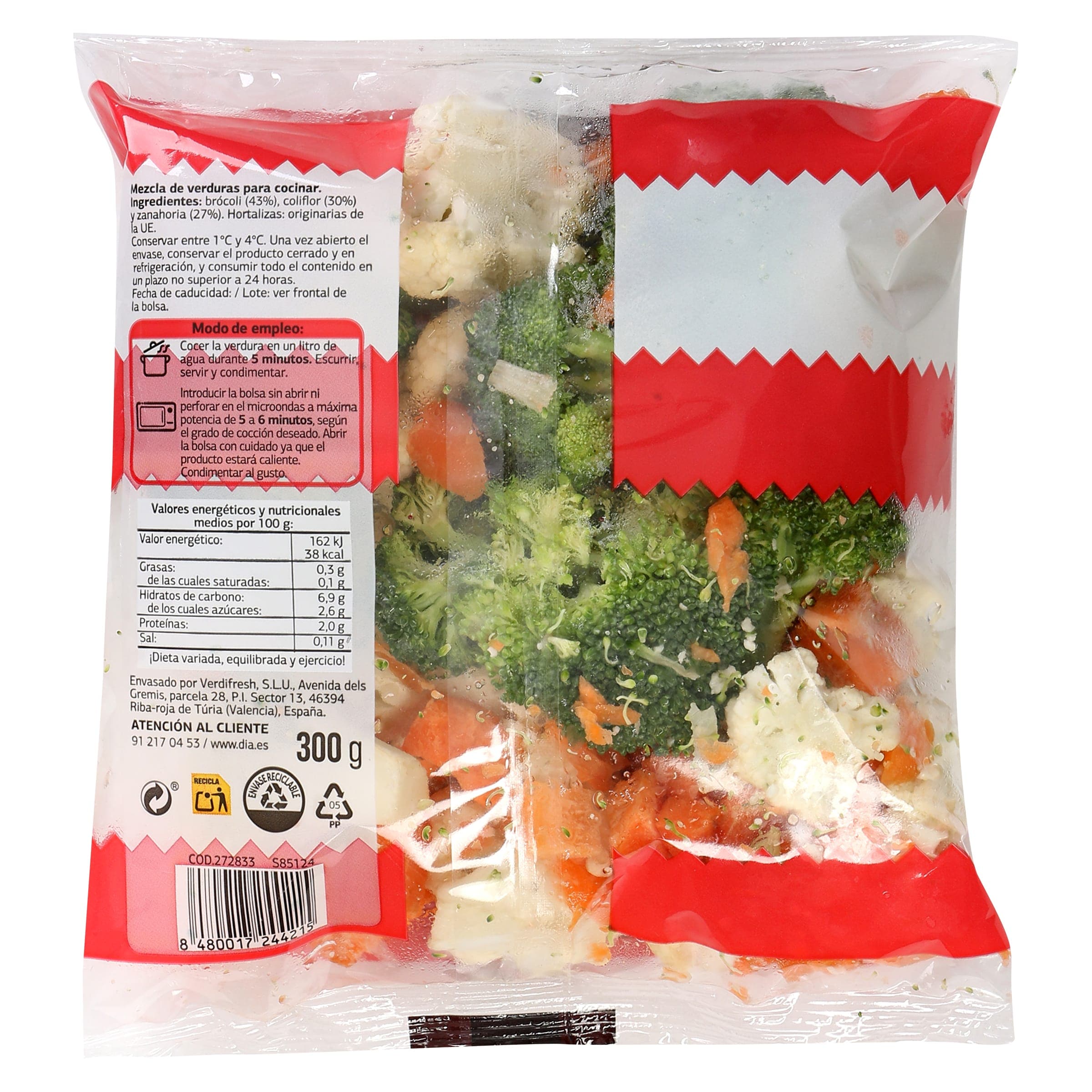 Verduras para microondas Dia Vegecampo 300 g