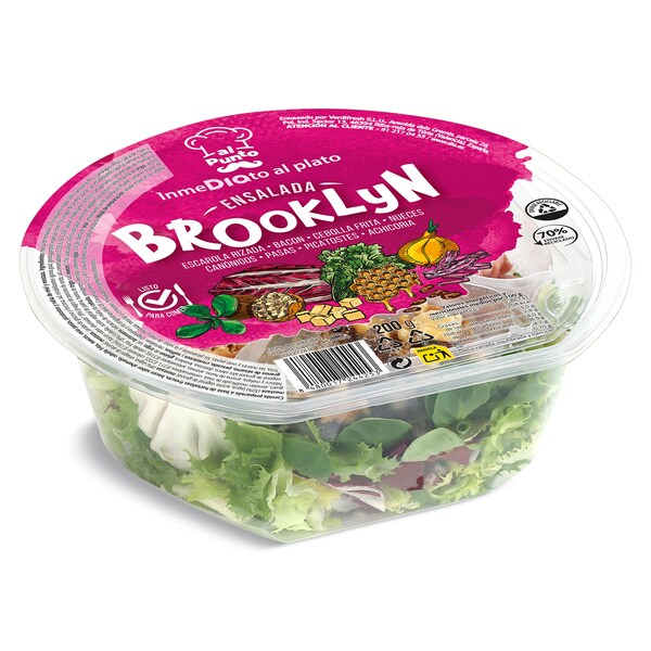 Ensalada Brooklyn Con Bacon Al Punto Bandeja 200 Gr.