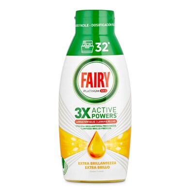 Lavavajillas máquina gel limón Fairy botella 650 ml-0