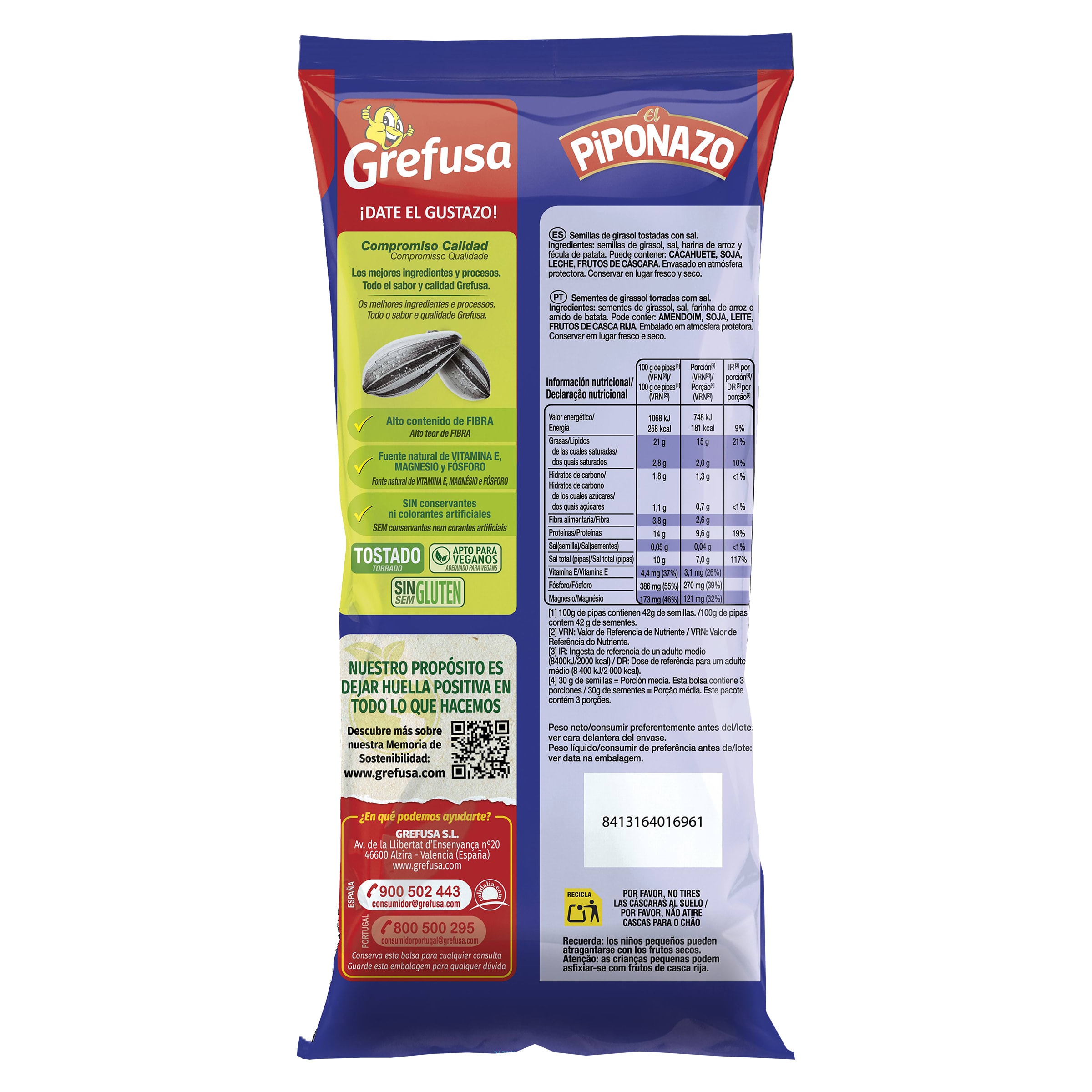 Pipas Grefusa Piponazo 195 g