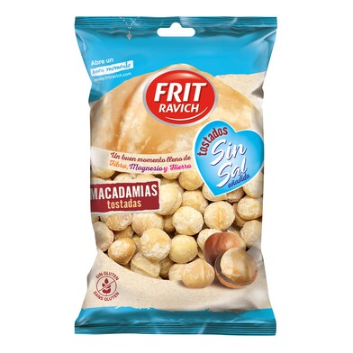 Nuez de macadamia sin sal Frit ravich bolsa 90 g-0 Nuez de macadamia sin sal Frit ravich bolsa 90 g-0