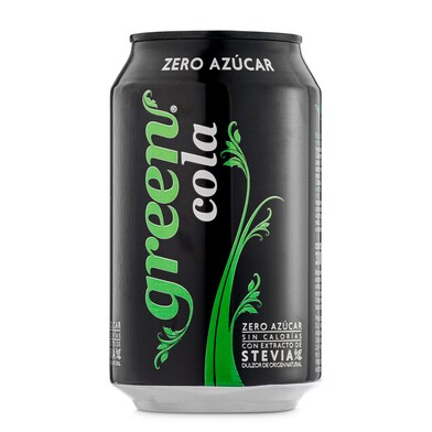 Refresco de cola zero azúcar Green cola lata 33 cl-0