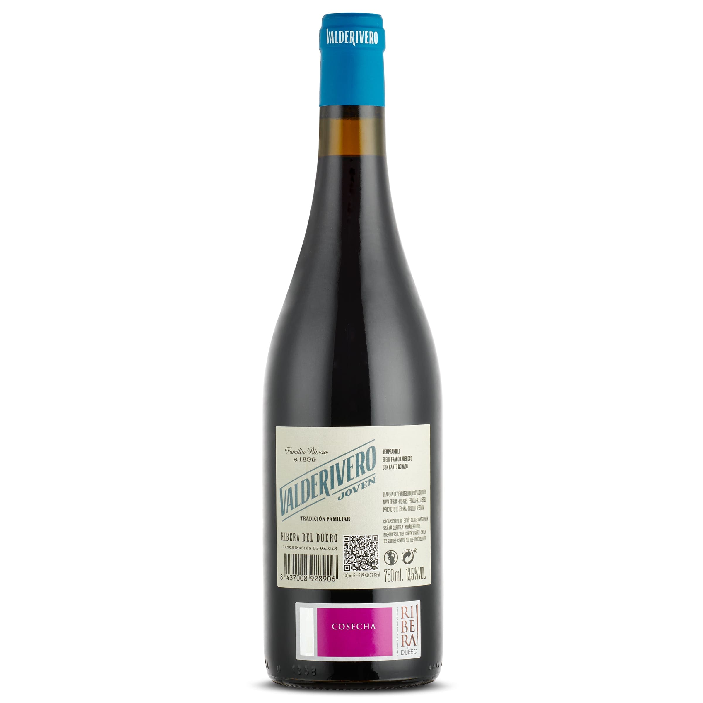 Vino tinto joven D.O. Ribera del Duero Valderivero 75 cl
