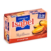 Mejillones picantes 13/18 piezas Isabel lata 69 g
