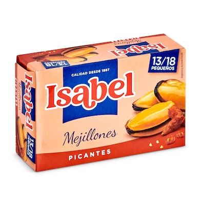 Mejillones picantes 13/18 piezas Isabel lata 69 g-0