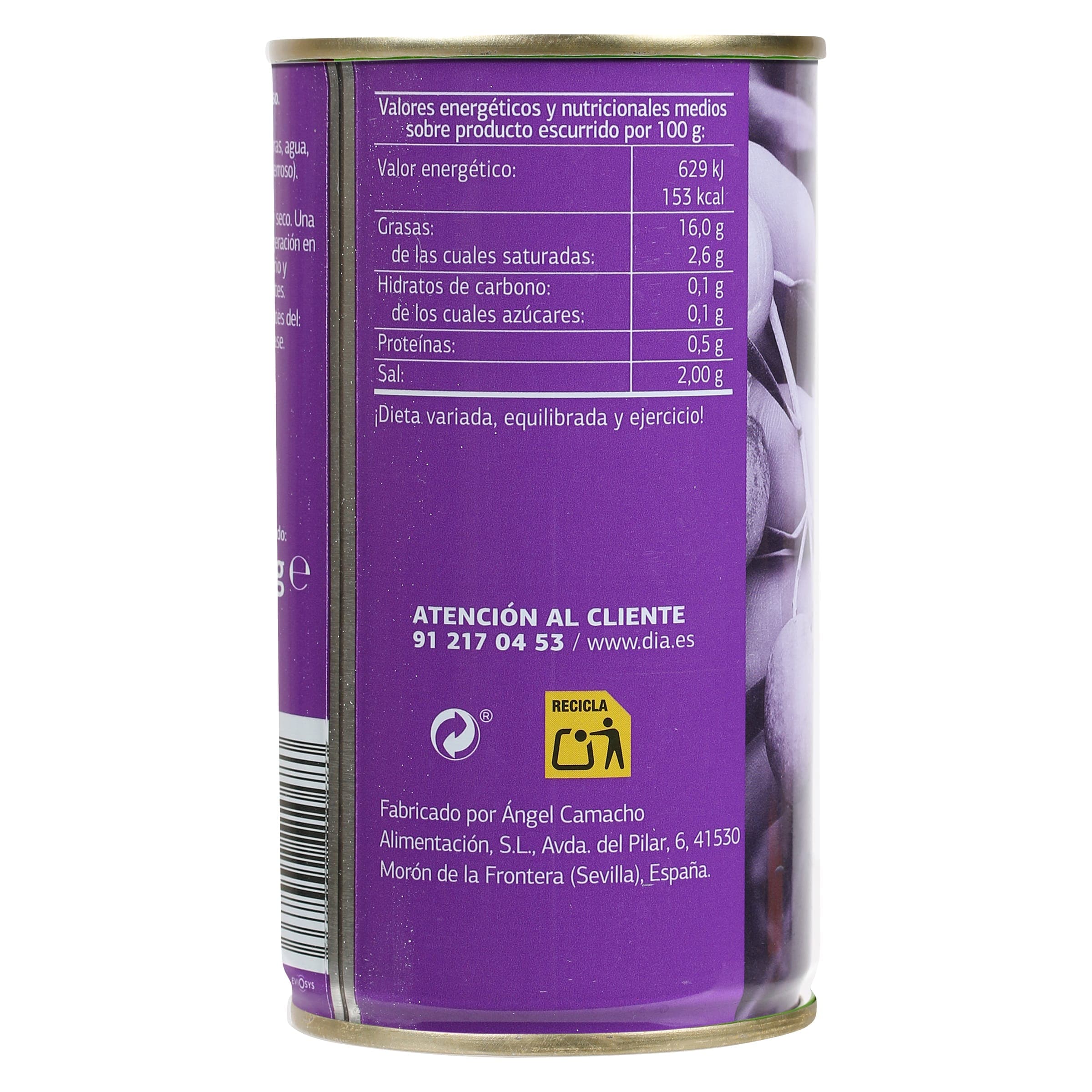 Aceitunas negras con hueso Dia Vegecampo 185 g