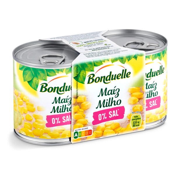 Maíz 0% Sal Bonduelle Pack 2 Latas 140 Gr.