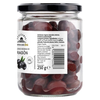 Aceitunas negras de aragón Vegecampo de Dia frasco 250 g-1 Aceitunas negras de aragón Vegecampo de Dia frasco 250 g-1