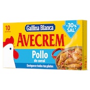 Caldo de pollo 100% natural Gallina Blanca Avecrem caja 10 unidades
