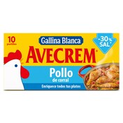 Caldo de pollo 100% natural Gallina Blanca Avecrem caja 10 unidades