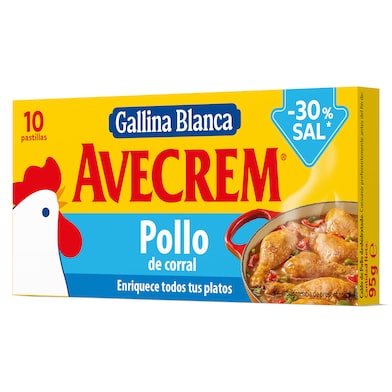Caldo de pollo 100% natural Gallina Blanca Avecrem caja 10 unidades-0
