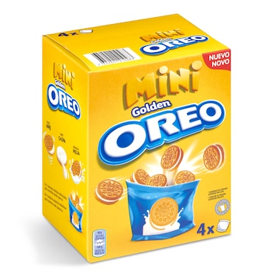 Mini galletas rellenas de crema Oreo caja 160 g-0
