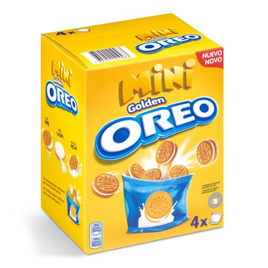 Mini galletas rellenas de crema Oreo caja 160 g-0