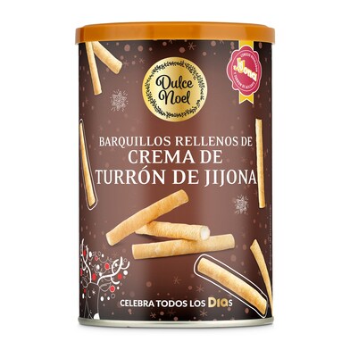 Barquillos rellenos de crema de turrón Dulce Noel Dia lata 200 g-0