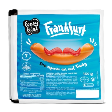 Salchichas cocidas frankfurt Funky Frank de Dia bolsa 4 x 160 g-0