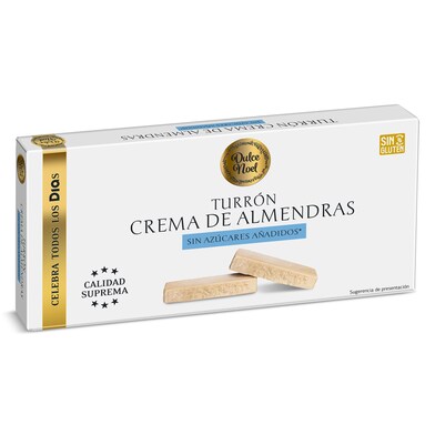 Turrón de crema de almendras sin azúcar Dulce Noel Dia caja 150 g-0