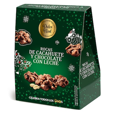 Rocas de cacahuete y chocolate Dulce Noel Dia caja 120 g-0