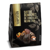 Bombones de chocolate negro 75% surtidos Temptation caja 180 g