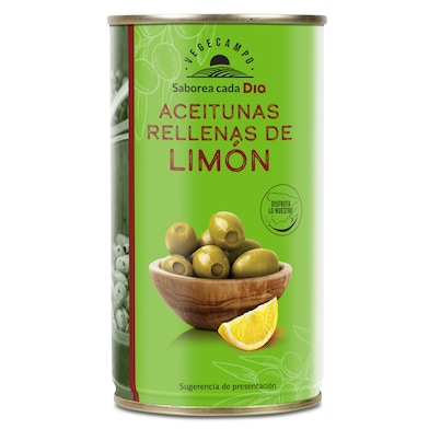 Aceitunas rellenas de limón Vegecampo de Dia lata 150 g-0