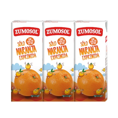 Zumo de naranja exprimida Zumosol brik 600 ml-0