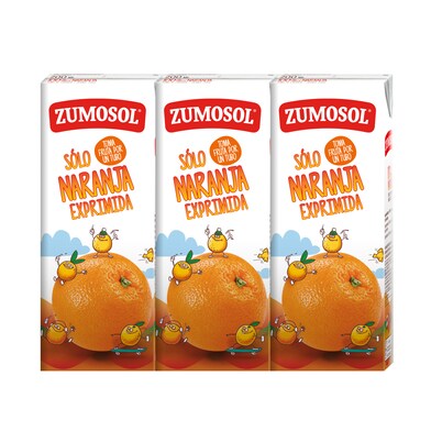 Zumo de naranja exprimida Zumosol brik 600 ml-0