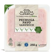 Pechuga de pavo sándwich NUESTRA ALACENA  SOBRE 250 GR