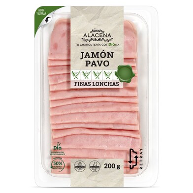 Jamón de pavo Nuestra Alacena de Dia sobre 200 g-0 Jamón de pavo Nuestra Alacena de Dia sobre 200 g-0