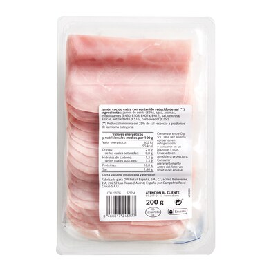Jamón cocido extra bajo en sal Nuestra Alacena sobre 200 g-1 Jamón cocido extra bajo en sal Nuestra Alacena sobre 200 g-1