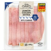 Jamón cocido extra 97% carne Nuestra Alacena de Dia sobre 150 g