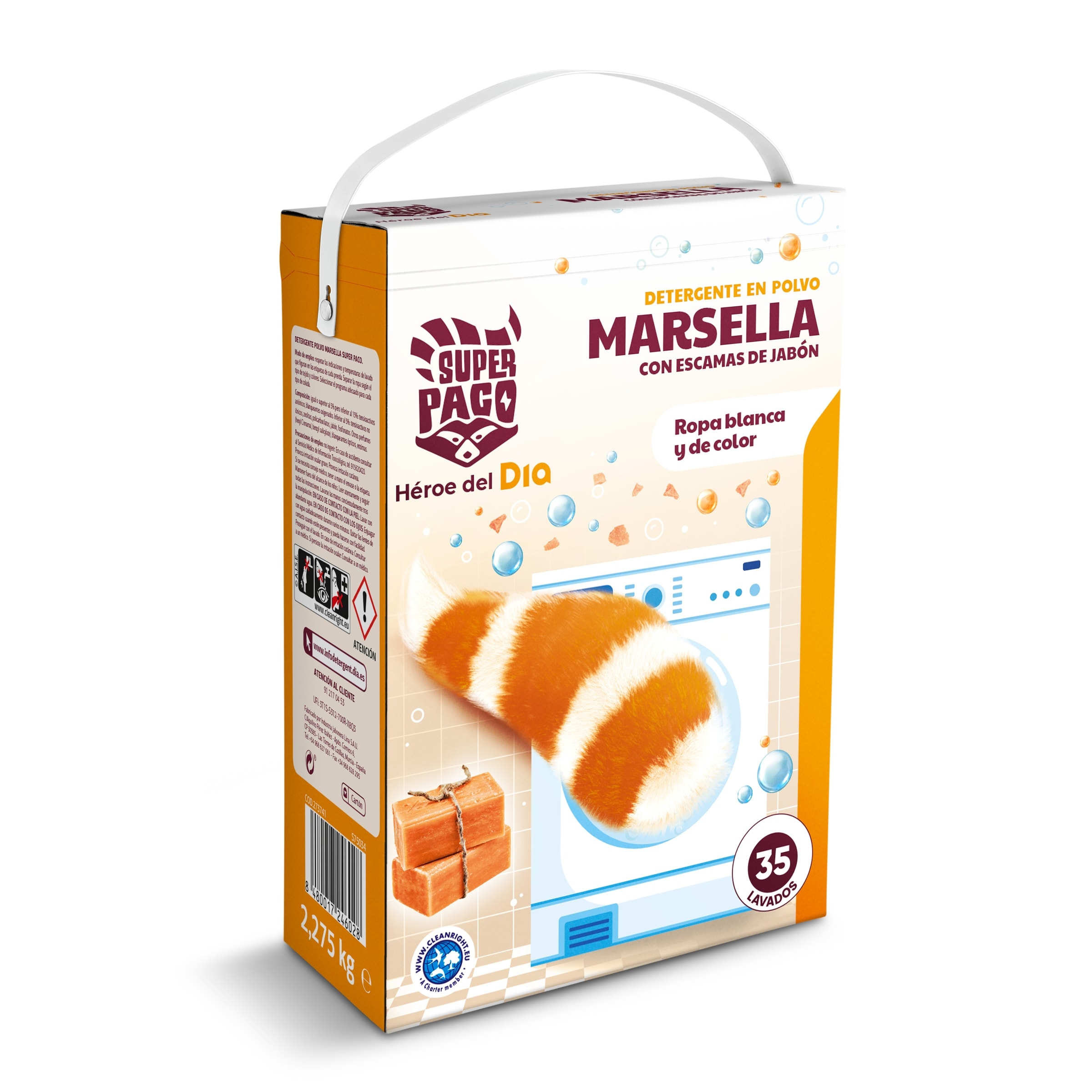 Detergente Marsella SuperPaco - Dia [ 0,06€ LAVADO ] por 2,99€