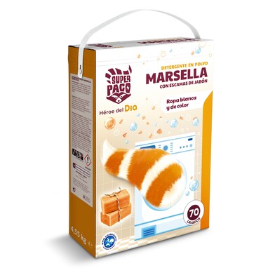 Detergente máquina polvo marsella Super Paco de Dia caja 70 lavados-0 Detergente máquina polvo marsella Super Paco de Dia caja 70 lavados-0