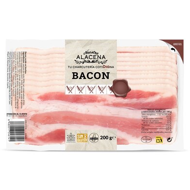 Bacon en lonchas Nuestra Alacena de Dia sobre 200 g-0 Bacon en lonchas Nuestra Alacena de Dia sobre 200 g-0