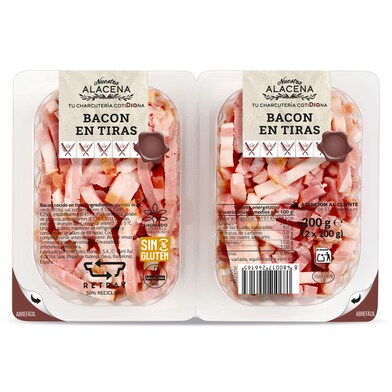 Bacon en tiras NUESTRA ALACENA pack 2 unidades BANDEJA 200 GR-1 Bacon en tiras NUESTRA ALACENA pack 2 unidades BANDEJA 200 GR-1