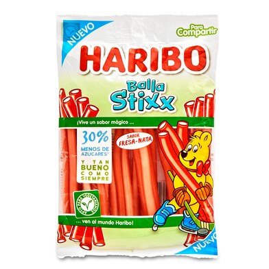 Barritas dulces de fresa y nata veggie Haribo bolsa 160 g-0
