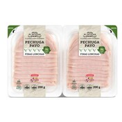 Pechuga de pavo Nuestra Alacena sobre 2 x 200 g