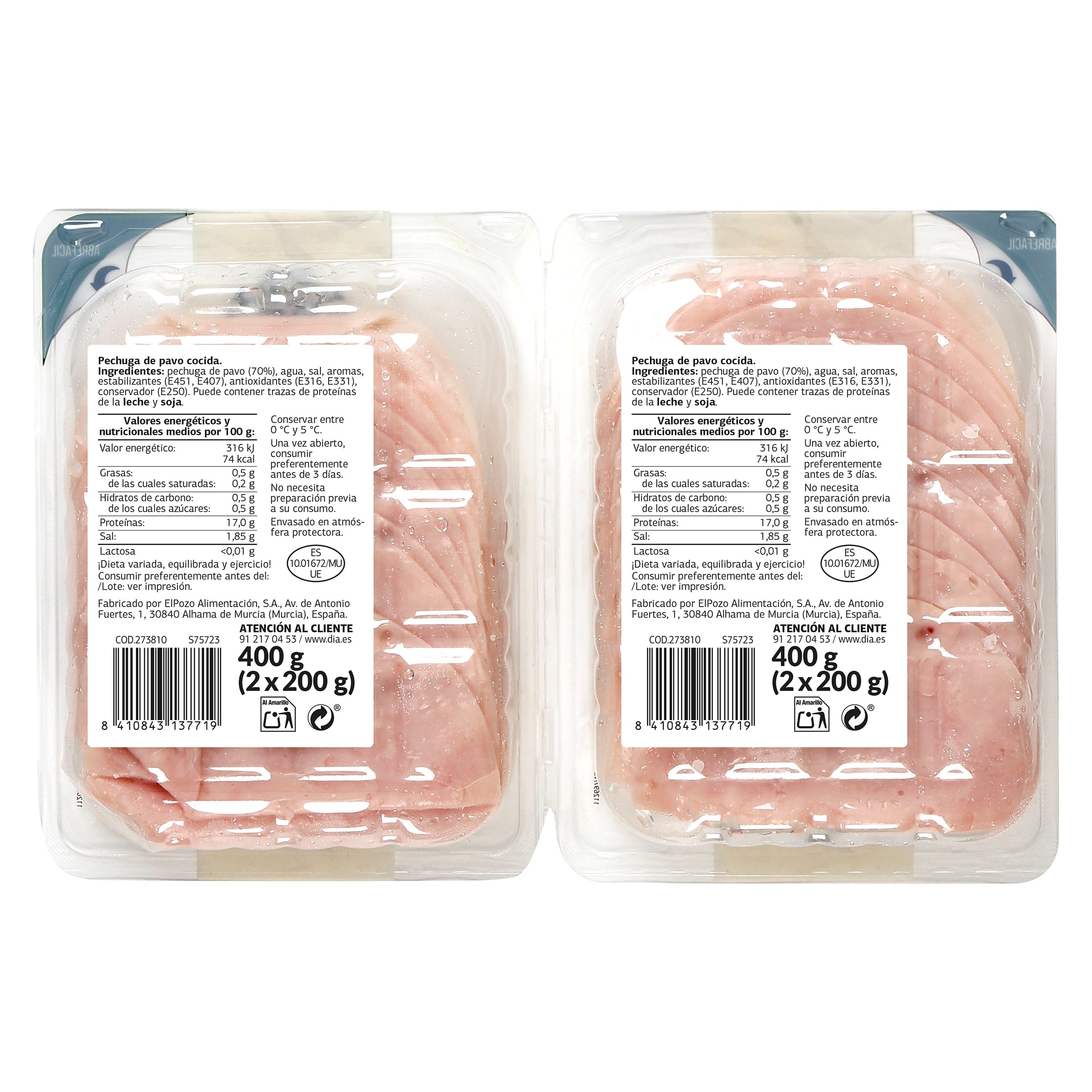 Pechuga de pavo Dia Nuestra Alacena 2 x 200 g