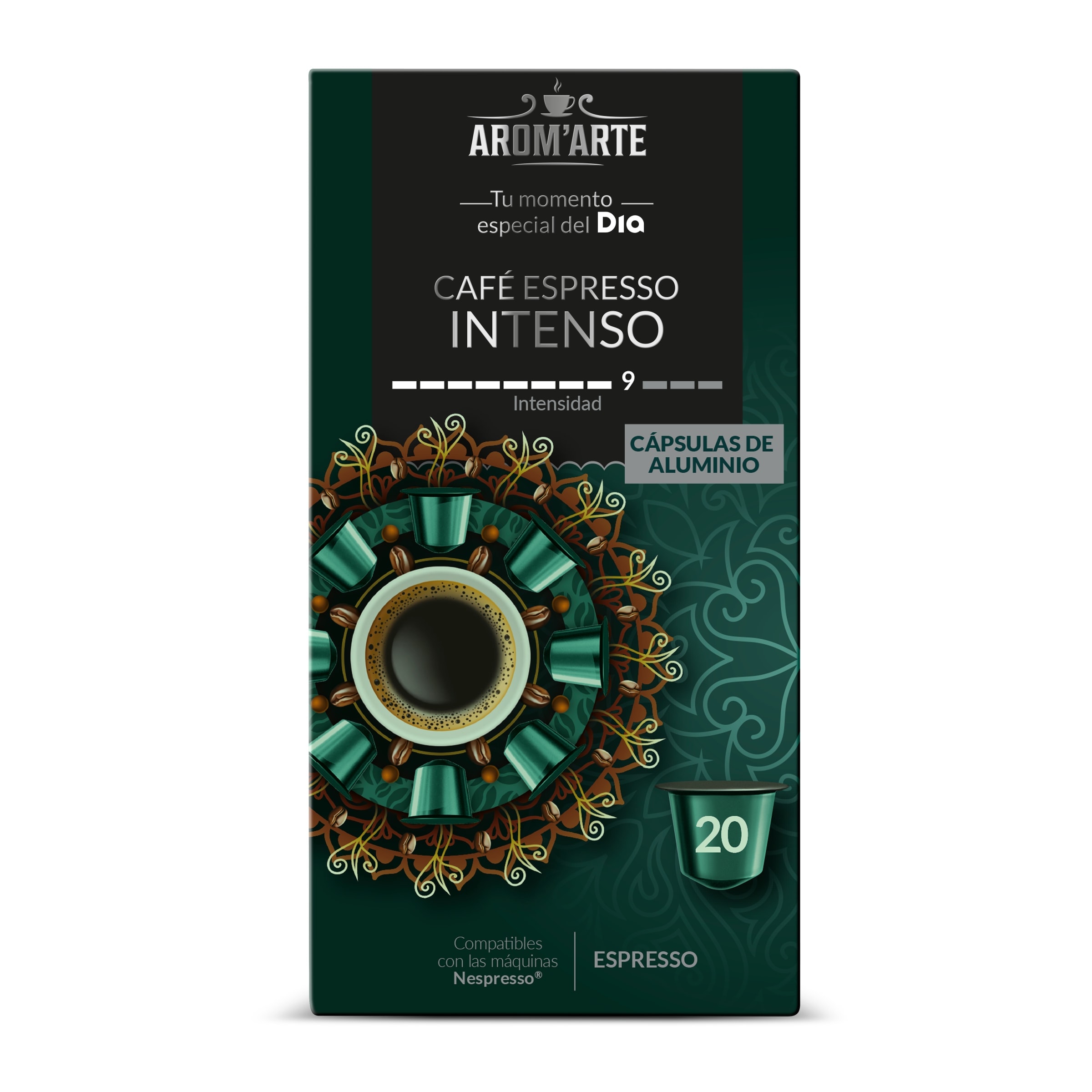 Cápsulas de café intenso Dia Arom'arte 20 unidades