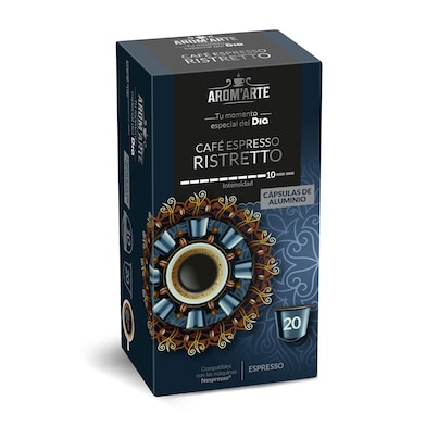 Café en cápsulas espresso ristretto Arom'arte  de Dia caja 20 unidades-0