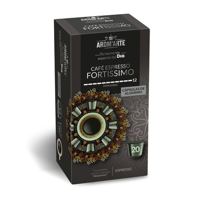 Café en cápsulas espresso fortissimo Arom'arte  de Dia caja 20 unidades-0