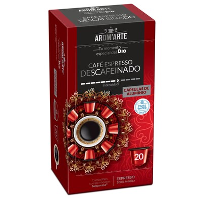 Café en cápsulas espresso descafeinado Arom'arte  de Dia caja 20 unidades-0