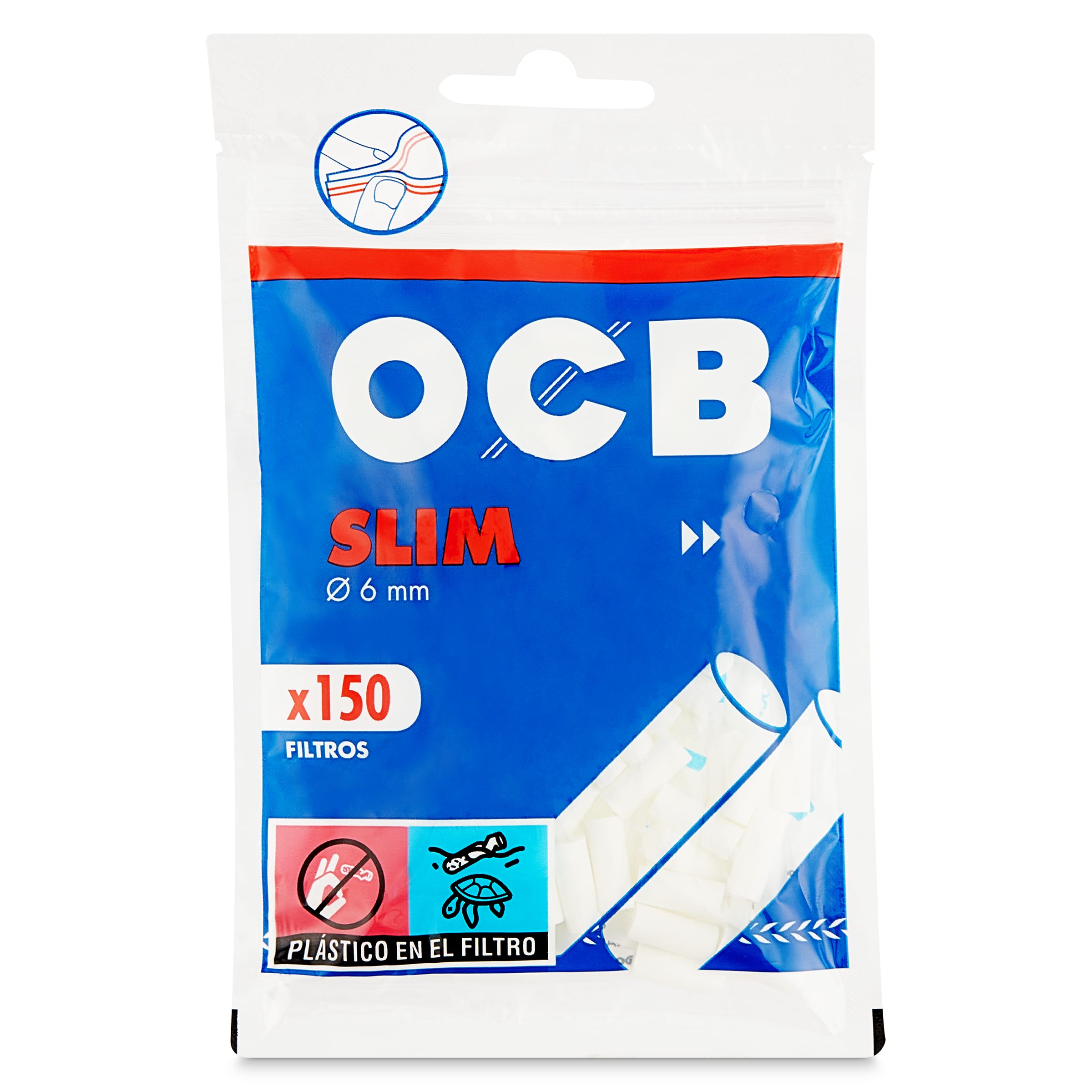 Filtros de fumar Slim 6 mm OCB 150 unidades