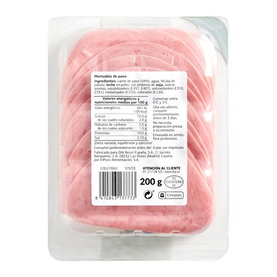 Mortadela de pavo Nuestra Alacena sobre 200 g-1 Mortadela de pavo Nuestra Alacena sobre 200 g-1