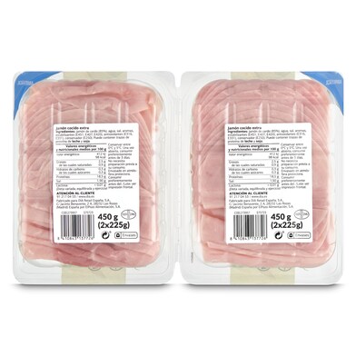 Jamón cocido extra Nuestra Alacena de Dia sobre 2 x 225 g-1 Jamón cocido extra Nuestra Alacena de Dia sobre 2 x 225 g-1